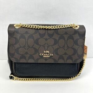 NWT Coach Klare Crossbody 25 In Signature Canvas in Brown/Black CC878